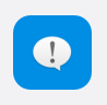 Bouton d’information Governance avec une icône en forme de point d’exclamation